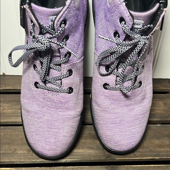 Dr. Martens Maegley purple High-Top Ankle Boots with Black Soles - Picture 6 of 12